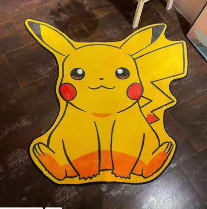 Alfombra 3D de Personajes Pokémon Inspirada en Anime – Perfecta para Dormitorios y Salones