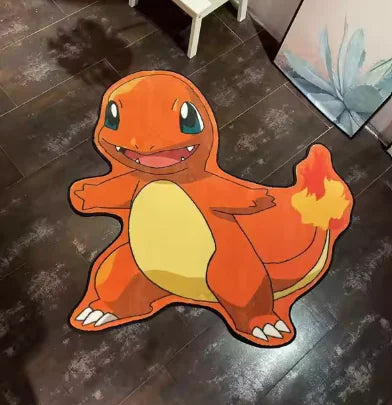 Alfombra 3D de Personajes Pokémon Inspirada en Anime – Perfecta para Dormitorios y Salones